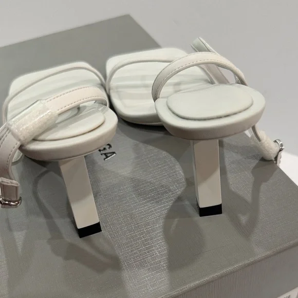 Balenciaga White Strappy Heels - Picture 5 of 5